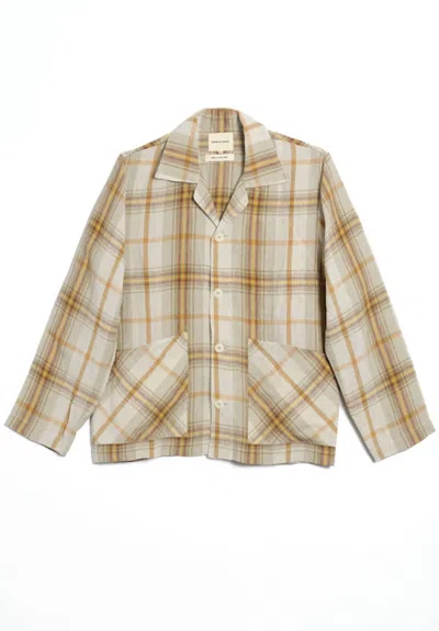 Nicholas Daley Men's 3 Pocket Collared Cardigan In Summer Tartan In Multi