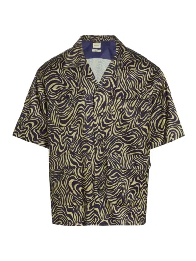 Nicholas Daley Men's Aloha Zebra Swirl Short-sleeve Shirt