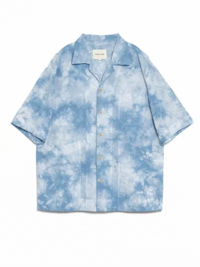 Nicholas Daley Men's Beach Shirt In Blue In Black