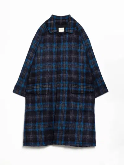 Nicholas Daley Men's Big Mac Coat In Blue Check
