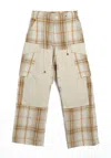 Nicholas Daley Men's Cargo Pant In Summer Tartan In Multi
