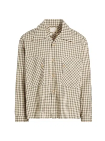 Nicholas Daley Men's Checked Cotton Shirt In Green