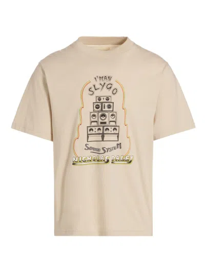 Nicholas Daley Men's Iman Slygo Graphic T-shirt In Oatmeal