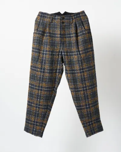 Nicholas Daley Men's Pleated Trouser In Turmeric/navy In Gray