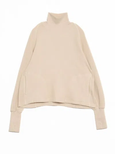 Nicholas Daley Men's Waffle Rollneck Top In Ecru In Brown