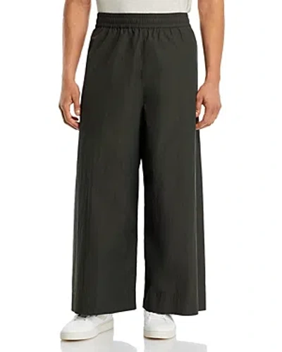 Nicholas Daley Nylon & Cotton Oversized Fit Wide Leg Trousers In Olive