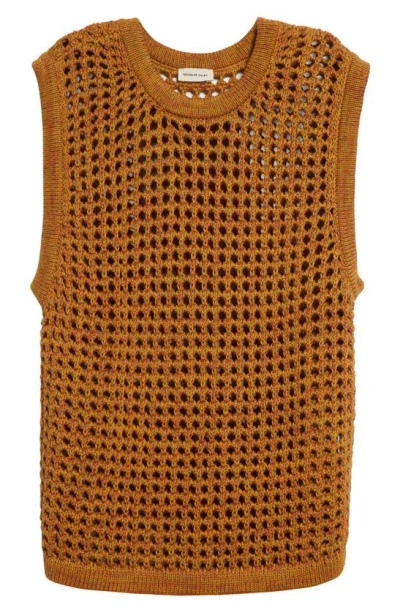 Nicholas Daley Crochet Vest Orange Mustard