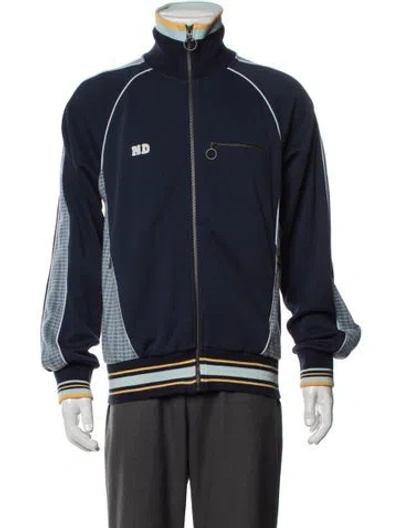 Pre-owned Nicholas Daley Patterned Bomber Jacket In Blue