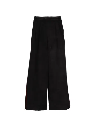 Nicholas Daley Pleated Corduroy Track Pants In Black