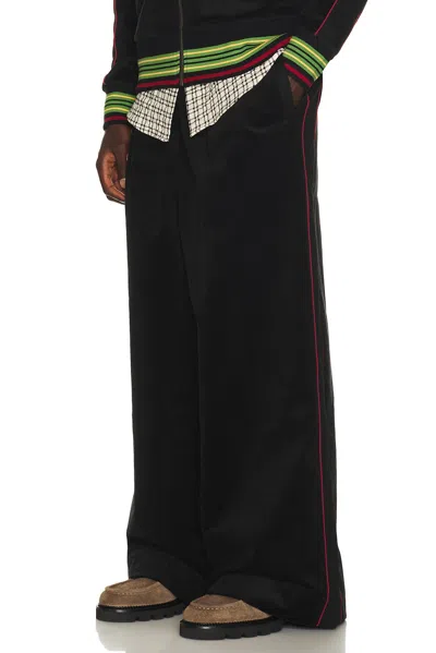 Nicholas Daley Pleated Track Pant In Black