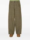 Nicholas Daley Pleated Trousers In Brown