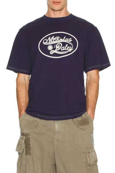 Nicholas Daley Records Tee In Blue