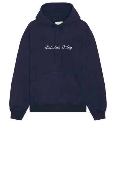 Nicholas Daley Reggae Klub Hoodie In Navy