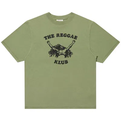 Pre-owned Nicholas Daley Reggae Klub Tee 'army Green' | Men's Size M
