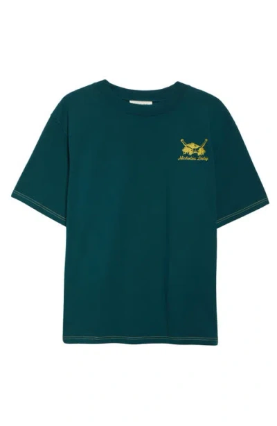 Nicholas Daley Roots Rock Reggae Graphic T-shirt In Bottle Green