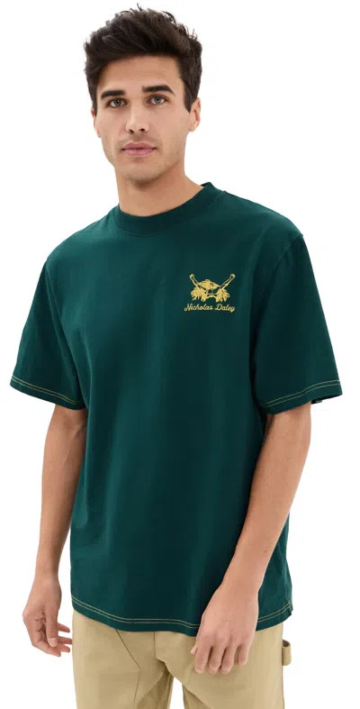 Nicholas Daley Roots Rock Reggae Tee Bottle Green
