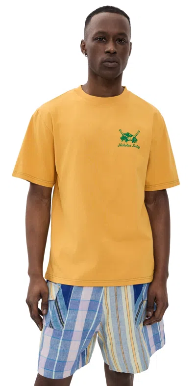 Nicholas Daley Roots Rock Reggae Tee Gold In Orange