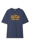 Nicholas Daley Slygo Graphic T-shirt In Navy