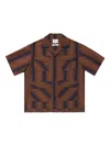 Nicholas Daley Aloha Shirt In Brown
