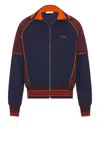 Nicholas Daley Track Top In Navy & Burgundy