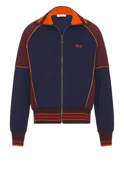 Nicholas Daley Track Top In Navy & Burgundy