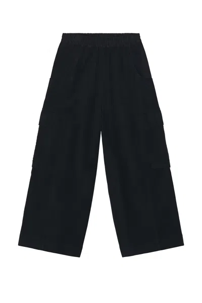 Nicholas Daley Wide Leg Cargo Pant In Black