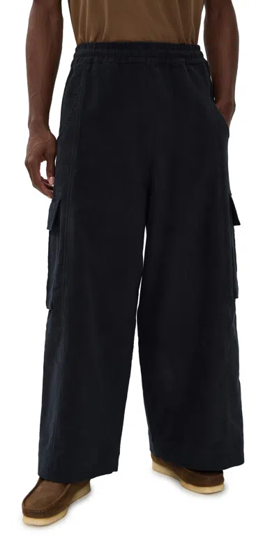 Nicholas Daley Wide Leg Cargo Pants Navy In Blue