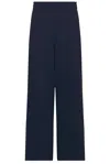 Nicholas Daley Wide Leg Track Pant In Navy & Burgundy