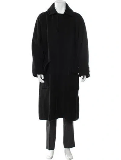 Pre-owned Nicholas Daley Wool Overcoat In Black
