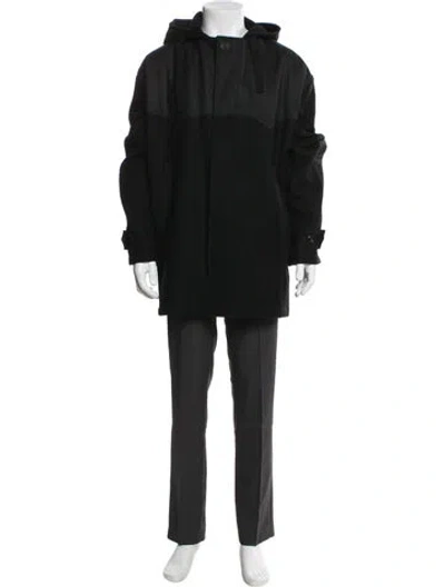 Pre-owned Nicholas Daley Wool Parka In Black