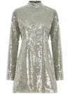 Nicholas Daphne Hourglass Mini Dress In Silver
