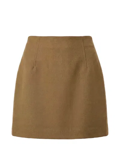 Nicholas Darted Mini Skirt In Brown