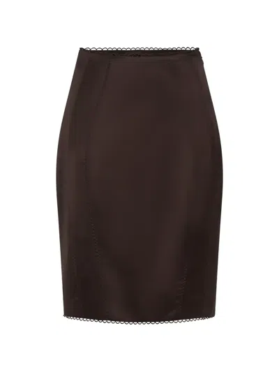Nicholas Dayane Midirock Mit Spitzenbesatz In Brown