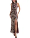 Nicholas Demi Silk Maxi Dress In Purple