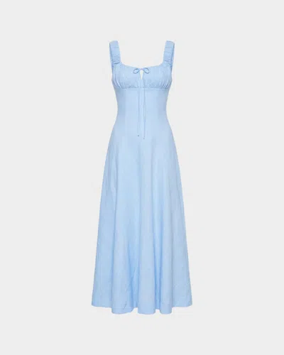 Nicholas Dina Sleeveless A-line Midi Dress In Blue
