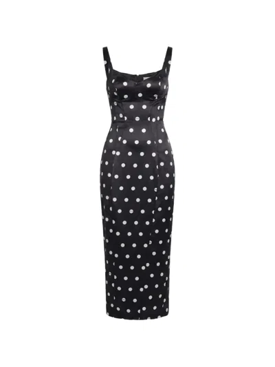 Nicholas Dominique Panelled Maxi Dress In Black