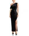 Nicholas Eartha One-shoulder Belted Maxi Dress In Black