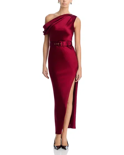 Nicholas Eartha Off-the-shoulder Dress In Burgundy