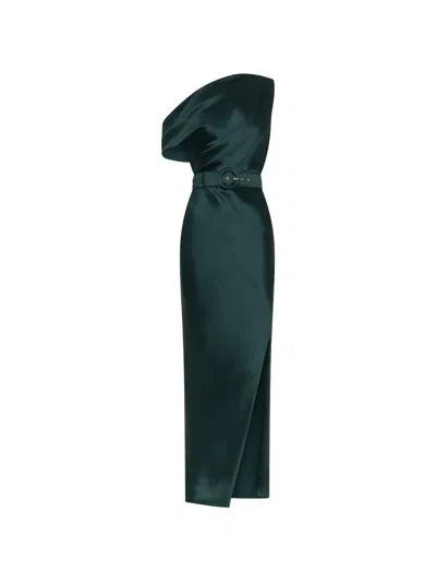 Nicholas Eartha One-shoulder Maxi Dress In Green