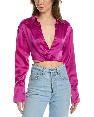 Nicholas Edeline Silk Top In Pink