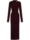 Nicholas Ellie Gold Bead Dress In Red