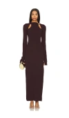 Nicholas Ellie Gold Bead Dress In Purple