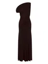 Nicholas Elza One-shoulder Maxi Dress In Brown