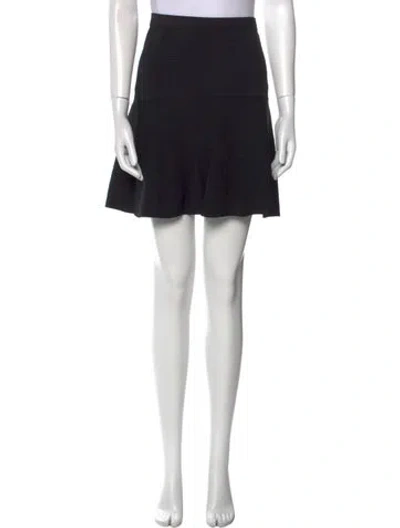 Pre-owned Nicholas Embroidered Accent Mini Skirt In Black