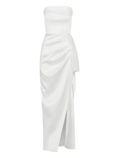 Nicholas Erelyn Strapless Draped Dress In White