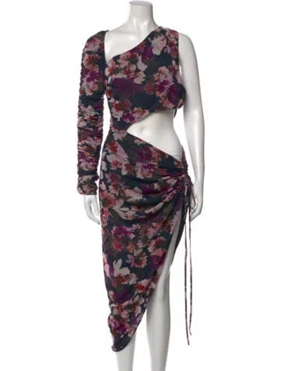 Pre-owned Nicholas Floral Print Long Dress In Multi