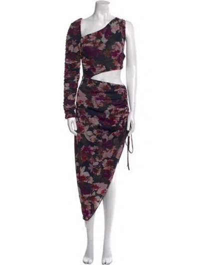 Pre-owned Nicholas Floral Print Long Dress In Multi
