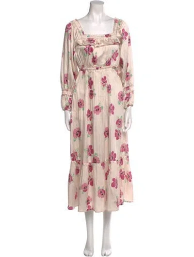 Pre-owned Nicholas Floral Print Long Dress In Multi