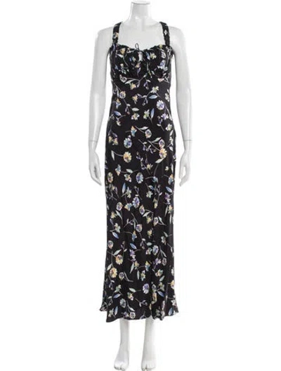 Pre-owned Nicholas Floral Print Long Dress In Multi