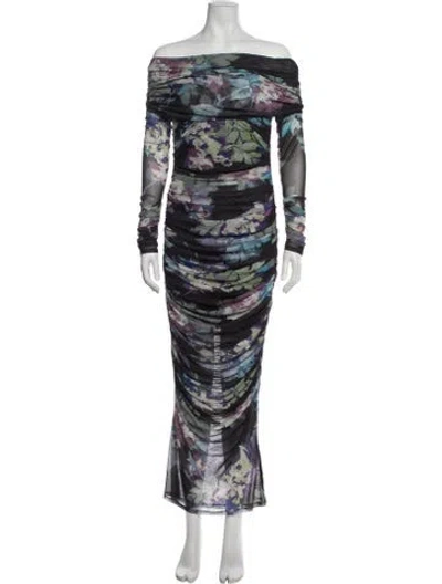 Pre-owned Nicholas Floral Print Long Dress In Multicolor